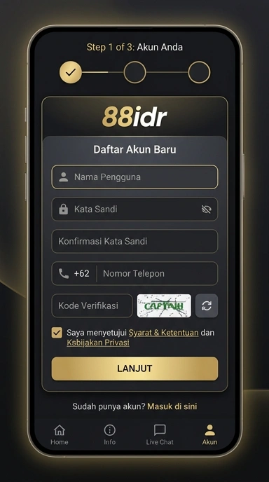 Cara Mudah Buat Akun Baru di 88idr