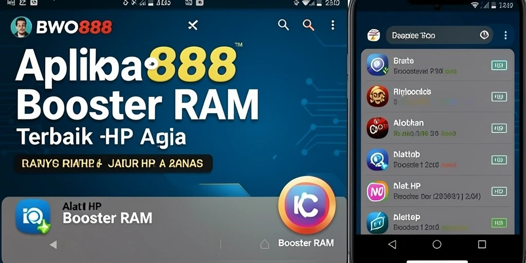 Tampilan antarmuka BWO888 yang intuitif untuk Booster RAM.