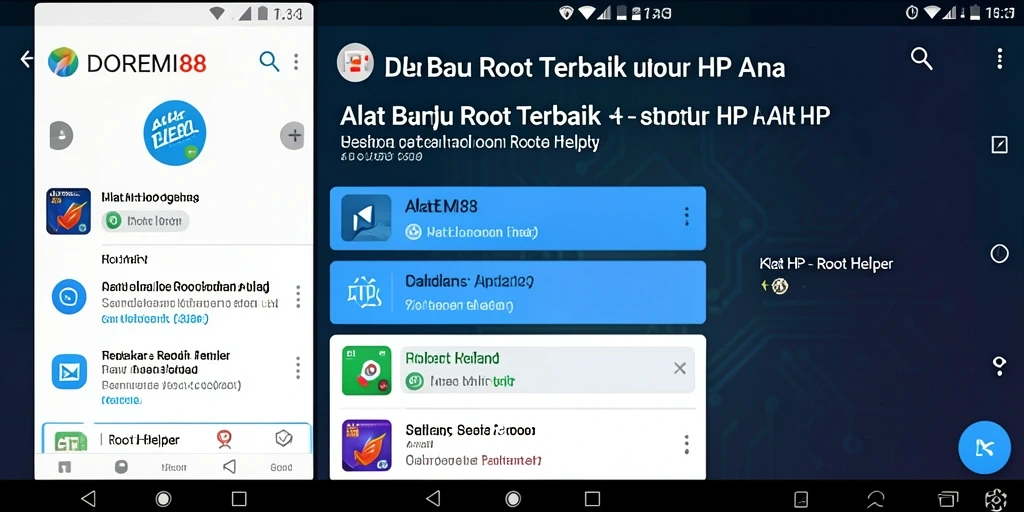 Antarmuka DOREMI88 yang sederhana dan mudah digunakan sebagai Root Helper.