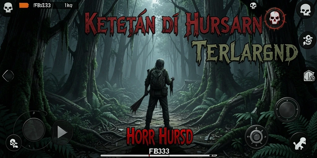 Tampilan antarmuka FB333 dengan elemen horor yang mencekam.