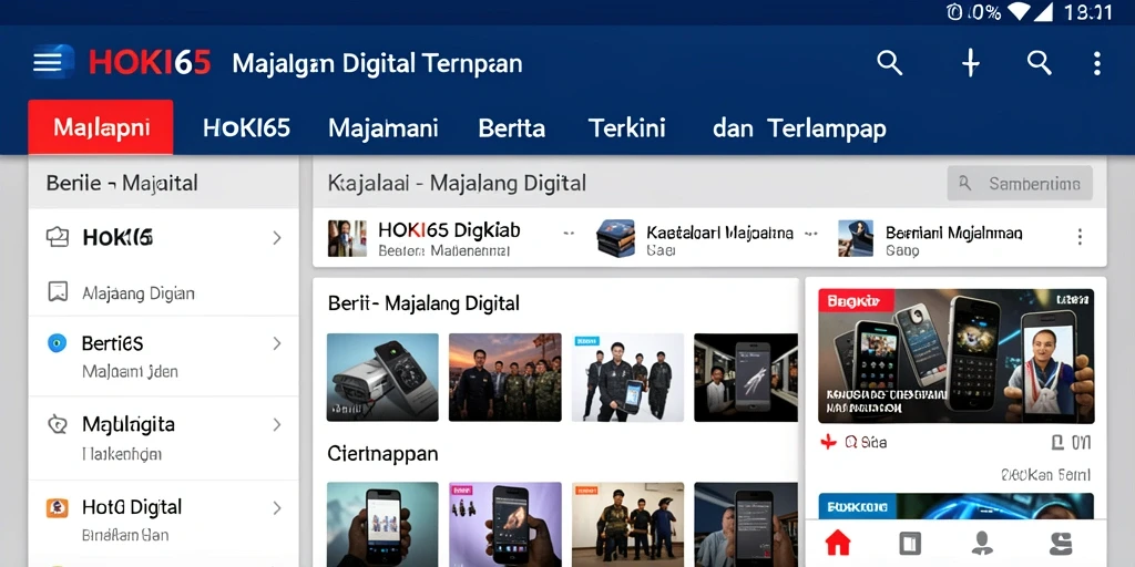 Tampilan antarmuka aplikasi HOKI65 yang menarik dan user-friendly.