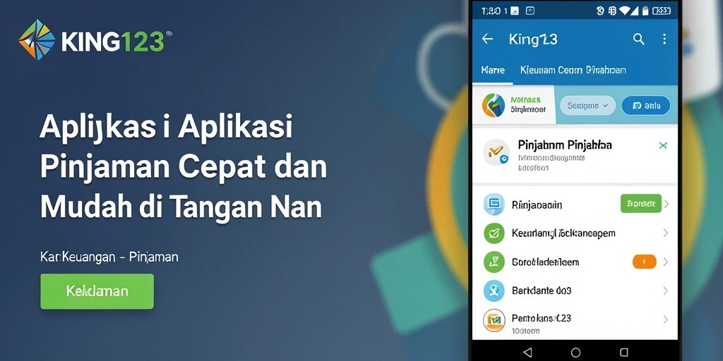 Antarmuka pengguna aplikasi KING123 yang intuitif untuk pinjaman.
