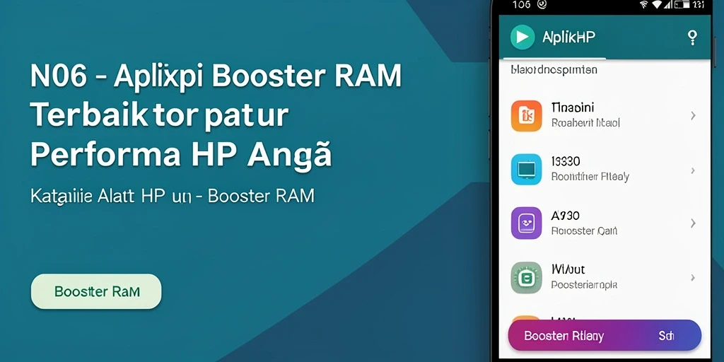 Tampilan antarmuka N06 yang sederhana dan intuitif untuk Booster RAM.